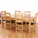 Metro Living Solid Oak 6 chair 6ft8 extendable