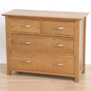 Metro solid oak 2 over 2 drawer chest of drawers