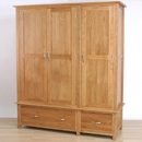 FurnitureToday Metro solid oak triple wardrobe