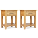 FurnitureToday Milano Oak 1 Drawer Bedside Table - Special Offer