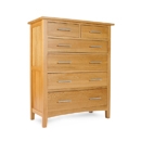 FurnitureToday Milano Oak 2 Over 4 Chest of Drawers