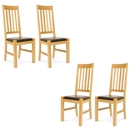 FurnitureToday Milano Oak Dining Chair Set of 4 - Special Offer