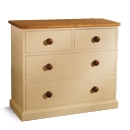FurnitureToday Mottisfont Painted Pine 2 over 2 Chest of Drawers
