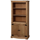 FurnitureToday New Corona mexican pine 2 door bookcase