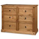 New Corona mexican pine large chest of drawers