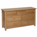 New Devon Solid Oak 3 Over 4 Drawer Chest