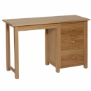 FurnitureToday New Devon Solid Oak Single Pedestal Dressing Table