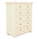 New England Painted Five Drawer Chest