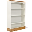 One Range Pine Painted Medium Wide Bookcase