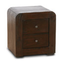 FurnitureToday Pacific Dark 2 drawer Bedside table