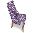 FurnitureToday Primrose Purple on Beige curved back chairs