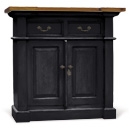 FurnitureToday Provence Black Painted President Small Sideboard