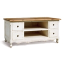 FurnitureToday Provence White Painted 4 Drawer TV Stand