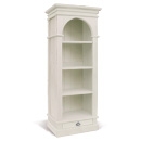 FurnitureToday Provence White Painted Tall President Bookcase