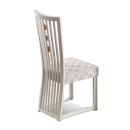 FurnitureToday Riviera White Aria Circle Pattern Dining Chair