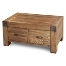 FurnitureToday Santana Reclaimed Oak 2 Drawer Coffee Table