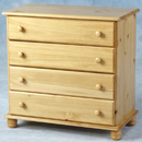 FurnitureToday Seconique Sol Pine 4 drawer chest