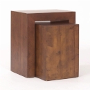 Tampica dark wood cubed nest of tables