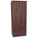 FurnitureToday Tara Walnut Combi Wardrobe 