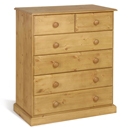 Tarka Solid Pine 2 over 4 Drawer Chest
