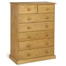 FurnitureToday Tarka Solid Pine 2 over 5 Drawer Chest