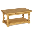 Tarka Solid Pine Coffee Table with Shelf