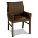 Tokyo Low Back Walnut Brown Leather Armchair