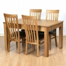 Vermont Solid Oak 4 Chair Dining set