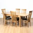 FurnitureToday Vermont Solid Oak 6 Chair Dining set
