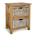 Vintage pine 2 basket drawer chest