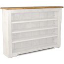 FurnitureToday White Painted Plank Low Bookcase