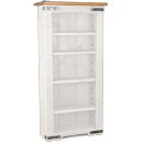 White Painted Plank Single Bookcase
