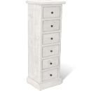 FurnitureToday White Painted Plank Tall Boy
