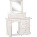 White Painted Rustic Plank Dressing Table set