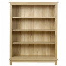 Winchester solid oak medium open bookcase with