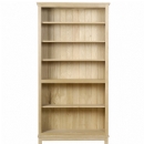 FurnitureToday Winchester solid oak tall open bookcase with 5