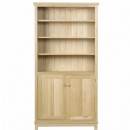 Winchester solid oak tall open bookcase with