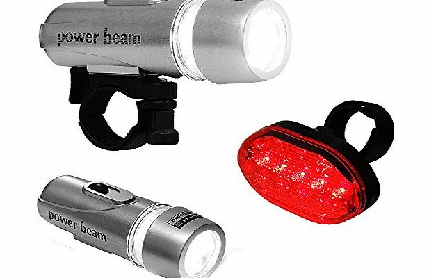 fusion BICYCLE HEAD amp; REAR LIGHT 7 MODES WATERPROOF BRIGHT 5 LED BIKE LIGHTS WIDE BEAM Fusion (TM)