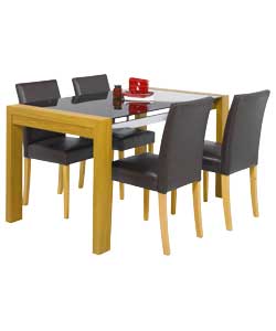 Fusion Dining Table and 4 Winslow Chocolate Chairs
