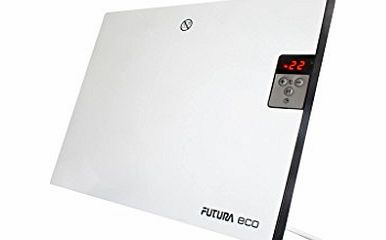 Futura Eco Intelligent Ultra Slim 400W Convector Heater Wall Mounted with Automatic Thermostat Setting,Built in digital timer, Easy to operate
