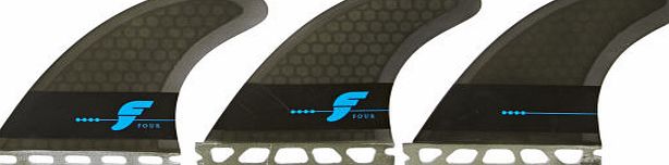 Futures F4 Traditional Hex Core Fins - Black
