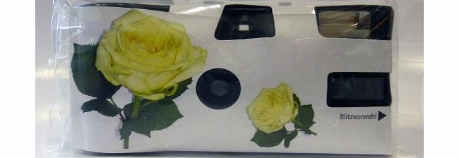 FV-Sonderleistung Single-Use Wedding Cameras with Flash / 27 Shots / 400 ASA / Pack of 10 Yellow Roses Design