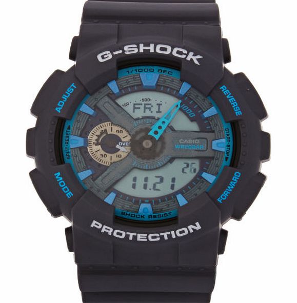 G-Shock Mens G-Shock Neon Sport Watch - Grey/blue