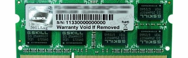 G-Skill G Skill Value 4GB DDR3 PC10600/10666 1333MHz Sodimm Memory Module