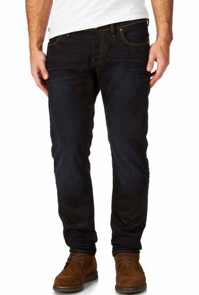 G-Star Mens G-Star 3301 Low Tapered Jeans - Indigo Aged