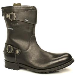 Male G-Star Military-Bracer Leather Upper Boots in Black