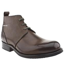 Male M.i. Insider Leather Upper Casual Boots in Dark Brown