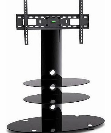Glass & Metal TV Stand and Bracket for SAMSUNG LCD, LED, Plasma 32``- 55`` TVS Comes With A Built In Swivel +-15 Degrees TV Bracket