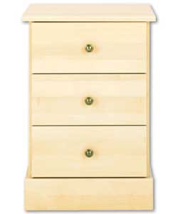 Gainsborough Maple 3 Drawer Bedside Chest
