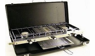 Galaxy Portable double ring gas stove with grill